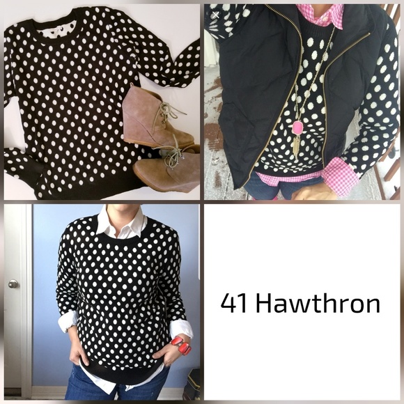 41 Hawthorn ❤ Black & White Polka Dot Sweater - Picture 1 of 8